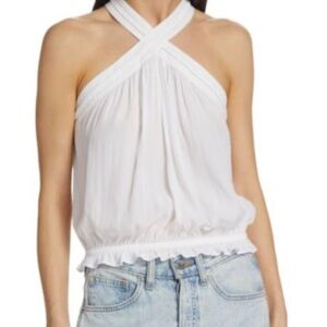 Ramy Brook Cecilia Ivory Halter Blouse